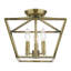Plafonnier semi-encastré 3 lumières 12,5 cm Veasey-302551491