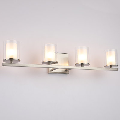 Dorcelus Bathroom Vanity Light High Transmittance with Clear Glass Shade G9 Socket