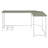 Grey And White L-Shape Computer Desk