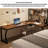 Solid Wood L-Shaped Desk/Computer Desk with Bookshelf-1660606638