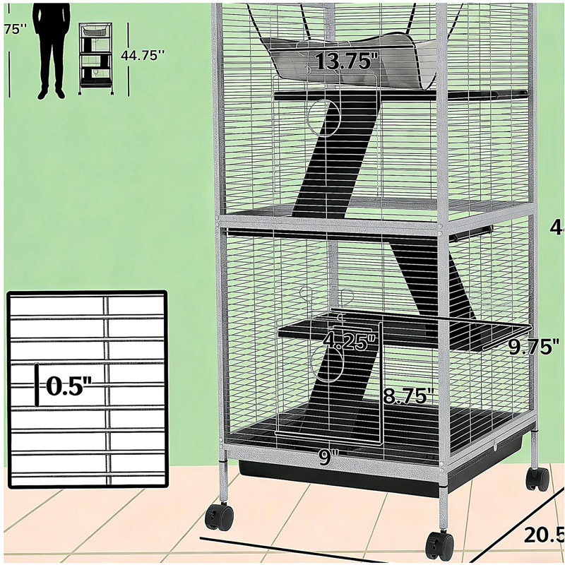 Maison pour animaux spacieuse, cage à petits animaux