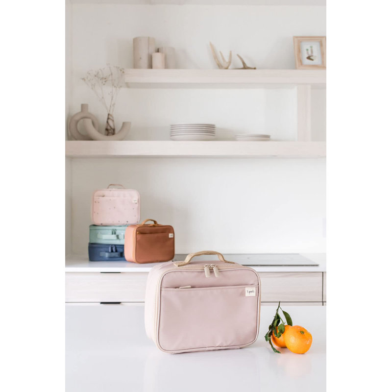 Taupe Insulated Recycled Fabric Kids Lunch Bag