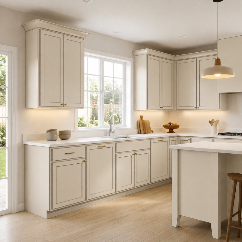 Dwelling Value Finish Chip, Parchment/Stone Glaze, Maple
