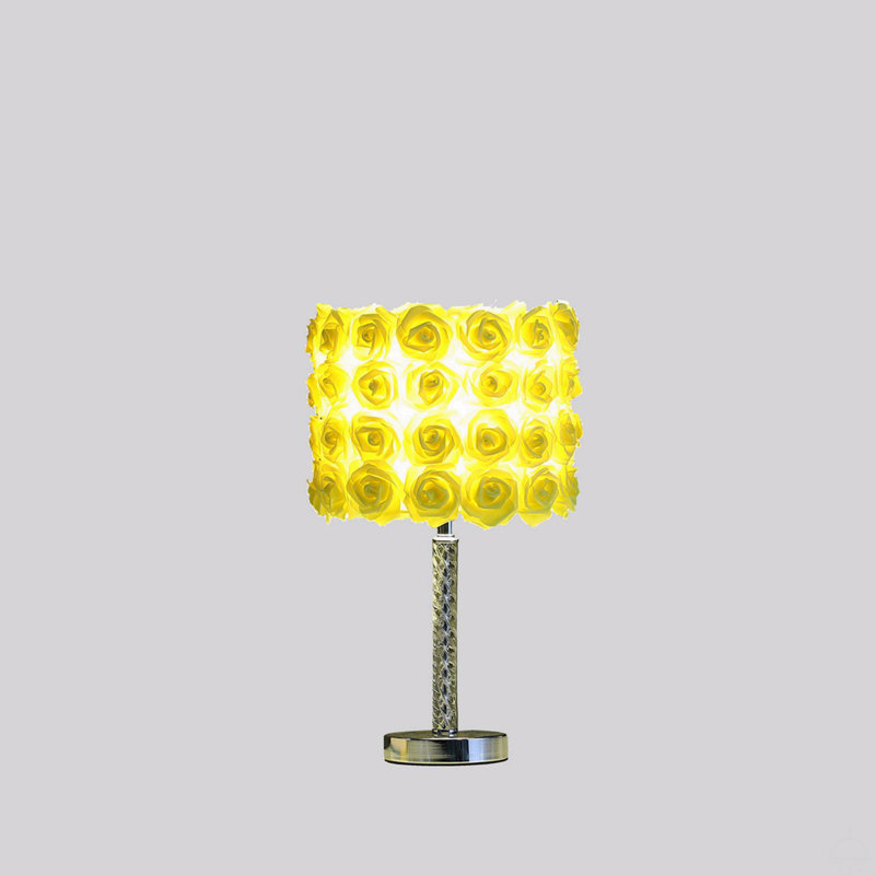 Lampe de table en acrylique / métal, Jaune, Noir
