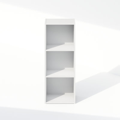 Ebern Designs Reed Open Shelf Multipurpose Bookcase, Storage Organizer, White