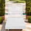 Chaise longue de patio moderne réglable en bois, chaise longue de luxe blanche
