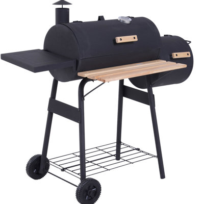 Barbecue et fumoir de 48 po pour barbecue. Acier de jardin portatif avec ventilation latérale. Fumoir à circulation d'air optimale. Fonction de stabilisation de la chaleur. Maintien d'une température stable