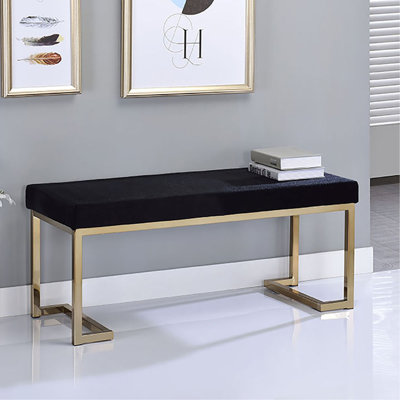 Banc avec base en C en métal