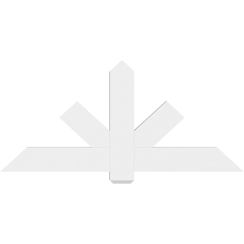 Support de pignon en PVC de qualité architecturale Kennewick, H 27,5 po x l 60 po (pas: 11/12), P 2 po x F 6 po
