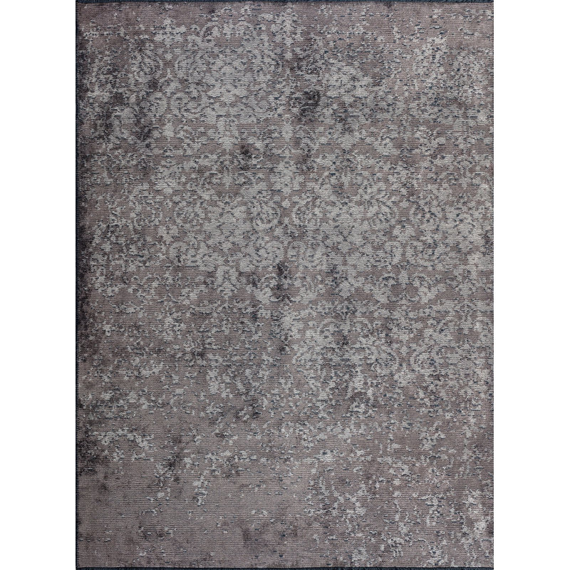 Rapture Gray Toile Luxury Area Rug, Rectangle 7'10" x 9'10"