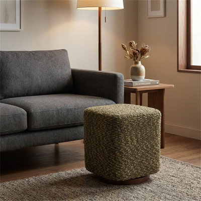 Tabouret de coiffeuse pivotant à 360 °, fauteuil de maquillage rembourré, repose-pieds d'appoint moderne pour chambre à coucher et salon