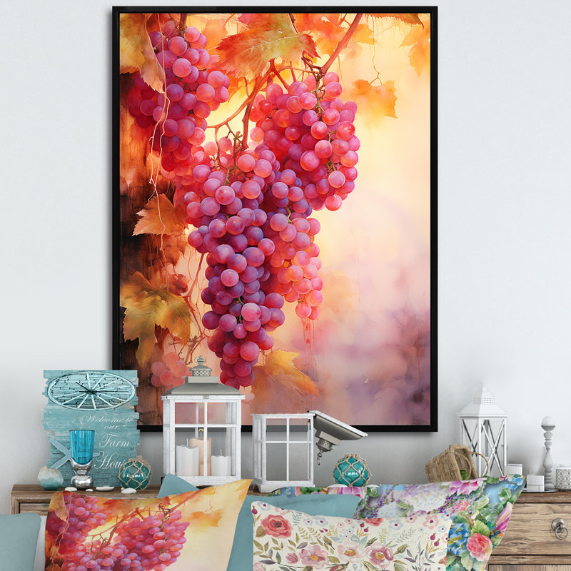 Vineyard Veil I - Imprimé, Cadre flottant noir, H 32 po x l 24 po x P 1 po