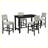Classic 5-Piece Counter Height Dining Set with 4 Chairs-421275461-421275482