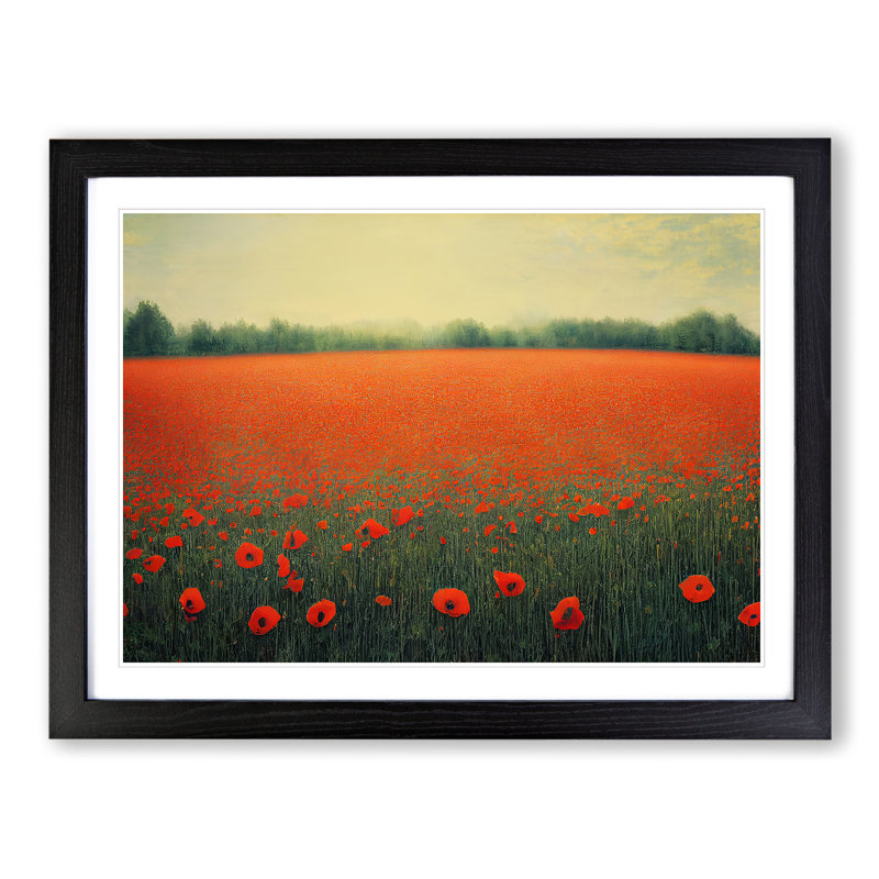 Poppy Field Flowers - Framed Print
