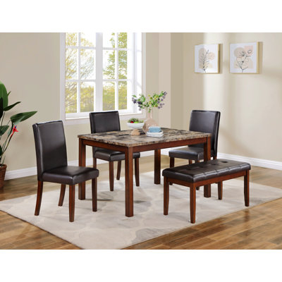 Lillyona Rectangular 36'' L x 48'' W Dining Set -  Red Barrel StudioÂ®, 74AD3EE9C9A34BFAAE117DD9290DDFF3