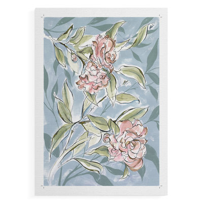Faded Camellias I -Canvas Print Only - NOT FRAMED