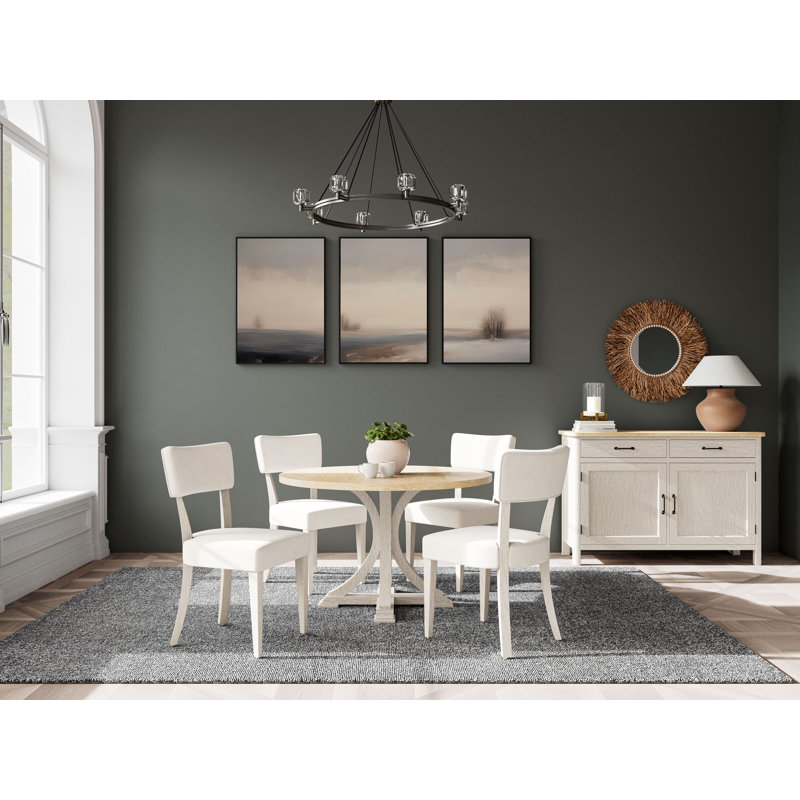 Table de salle à manger ronde avec 4 chaises