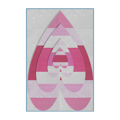 Tapis décoratif rose