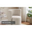 Fauteuil pivotant en tissu Della Boucle
