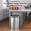 Poubelle de cuisine 13 gallons avec couvercle en acier inoxydable avec Absorbx