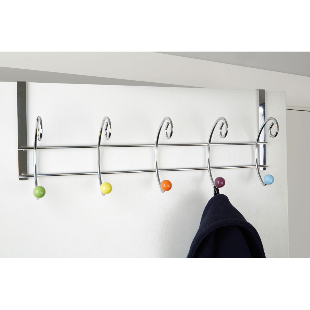 5 Hook Wall Mounted Coat Rack