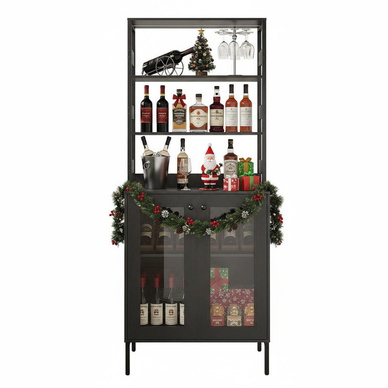 68.3cm Wine Bottle Rack, Black