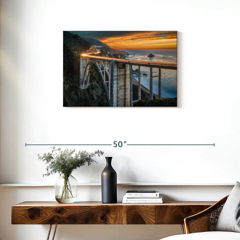 Lilie Bixby Bridge, paysage marin, H 20 po x l 30 po