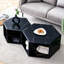Duo de tables basses hexagonales - Esthétique noir et blanc, forme créative, options de rangement pratiques, matériau tendance facile à installer, look saisissant, espace pratique-283352334