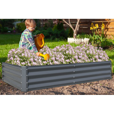 Sacia Metal Raised Garden Bed