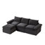Canapé modulaire en L capitonné de 111 po avec siège profond et repose-pieds mobile-875889384-877412725
