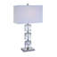 Lampe de table argentée 28,5 po Youssouf