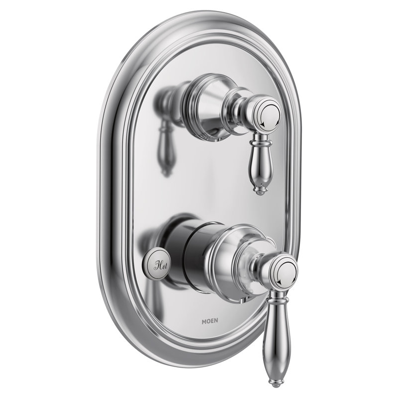 Weymouth M-CORE 3-Series 2-Handle Shower Trim With Integrated Transfer Valve, Valve Required, Chrome