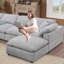 Canapé modulaire rembourré 6 pièces avec repose-pieds réversible Wartow-1209142796
