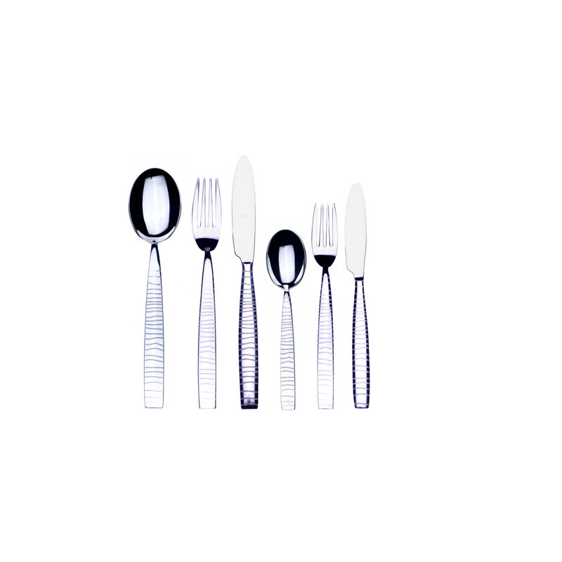 Tigre 36 - Piece Stainless Steel Flatware Set - Service for 6, Silver
