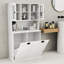 Armoire de rangement pour la lessive blanche avec tablettes réglables et sacs amovibles à cadre - Finition-976498743