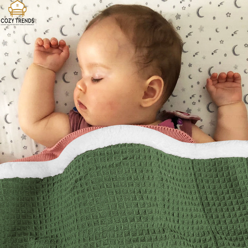 Couverture pour bébé 100% coton Bairagi, Vert