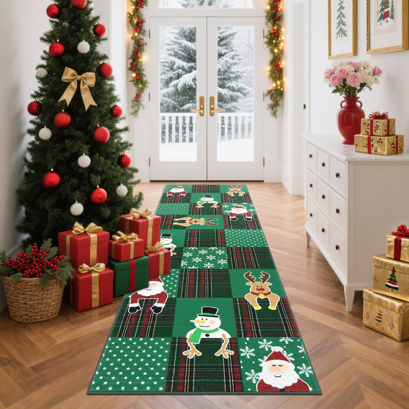 Tapis de Noël pour le salon de Noël, tapis mignons et doux en forme de cerf pour la chambre de bébé