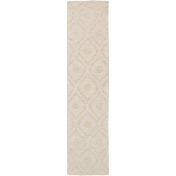 Wrought Studio Zora Handmade Hand Loomed Wool Khaki Rug & Reviews | Wayfair