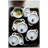 STAUB Ceramic 3-pc Mini Round Cocotte Set with Tray - White-182986803