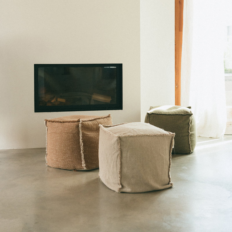 Square Pouf, Kaki