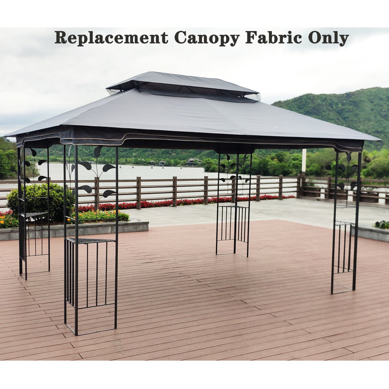 Matériau de pavillon de remplacement pour abri de jardin 13 x 10 pi - Gris, pare-soleil et pare-soleil
