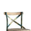 Chaise à hauteur de bar moderne de 29 po Chad, repose-pieds, dossier en X, vert, bois de chêne-98767257