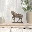 Sculpture cheval en polystone brun Wagnon-814547133