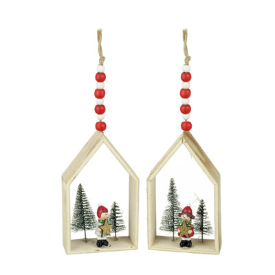 2cm Wood Hanging Figurine Ornament