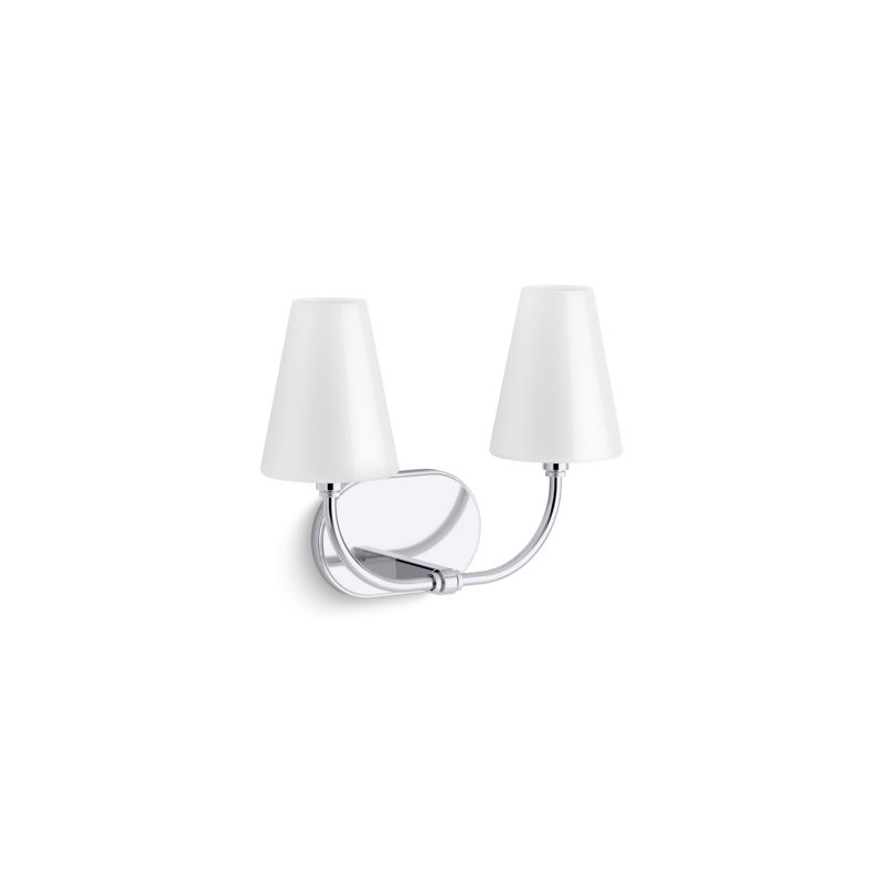 Kernen By Studio McGee Two-Light Sconce, Polished Chrome