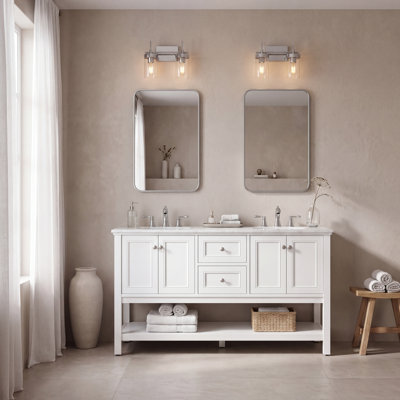 Ensemble de meuble-lavabo double 60 po Bonsai