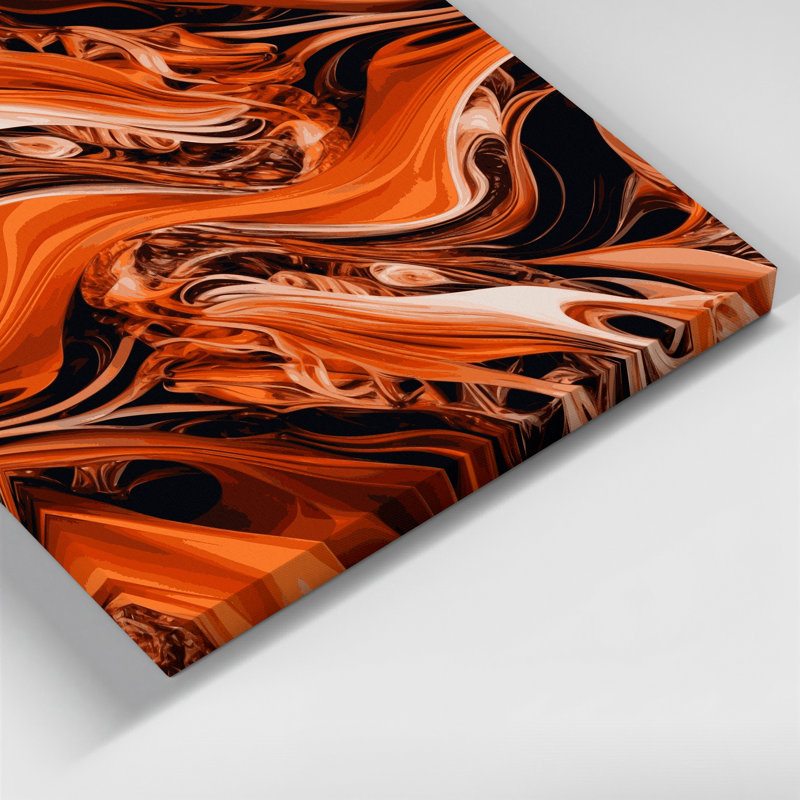 Art numérique sur toile, abstraction numérique 56, H 8 po x l 8 po