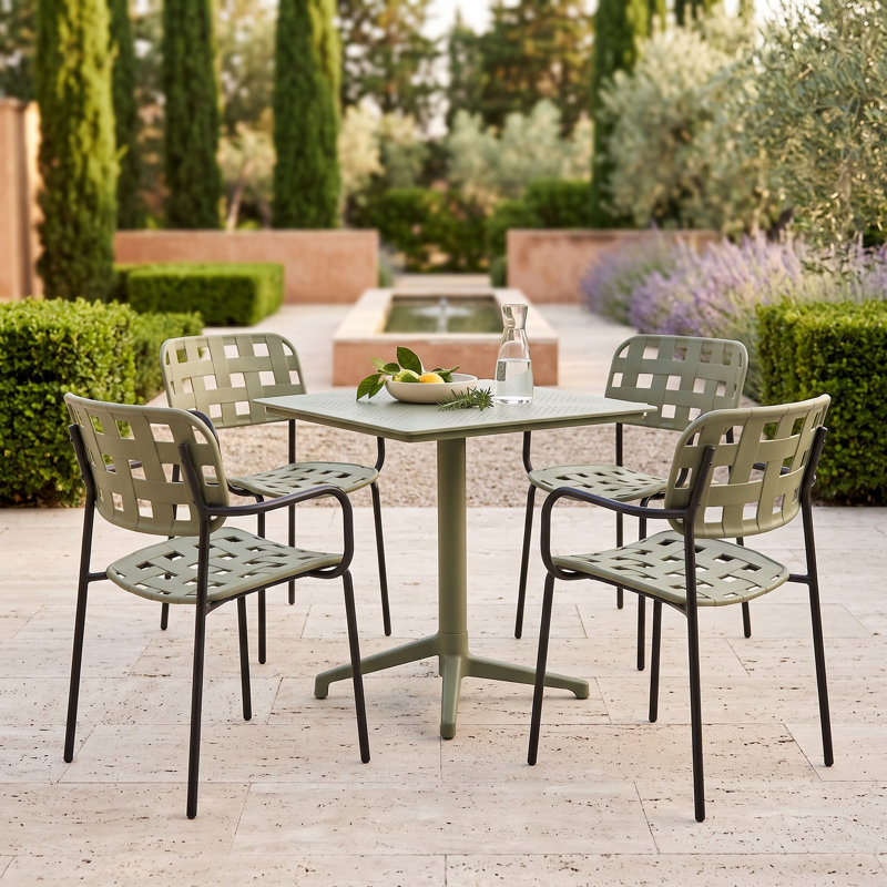 Plastic Patio Dining Set Table,