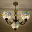 Lustre en vitrail à 3 lumières