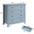Haven 4-Drawer Dresser with Silver Shell Handles, Modern Cottage Storage Cabinet in Sky Blue-860844867